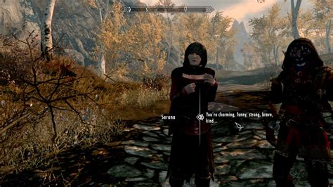 This update features a lot of new dialogue lines added to Serana&39;s radiant repertoire, so she should be even more responsive as an NPC to her environment, player actions, and player character choices. . Serana dialogue addon guide